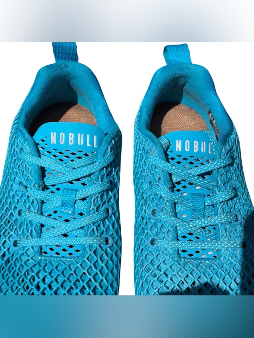 NOBULL Diamond Mesh Runner Running Training Sneakers Neon Blue W9/M7.5 - Picture 6 of 16